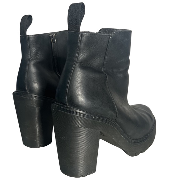 Dr. Martens Magdalena Women’s Black Leather Heeled Chelsea Boots Size 7 - Picture 3 of 9
